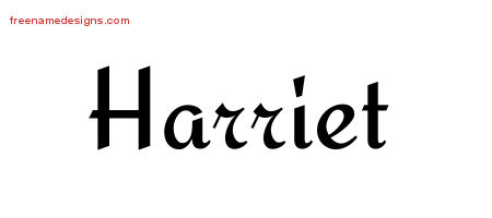 Calligraphic Stylish Name Tattoo Designs Harriet Download Free