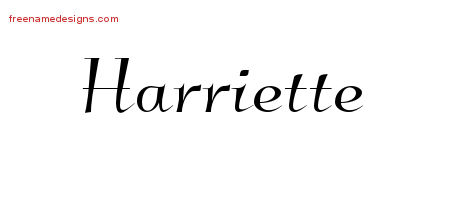 Elegant Name Tattoo Designs Harriette Free Graphic