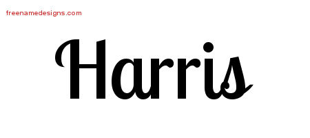 Handwritten Name Tattoo Designs Harris Free Printout