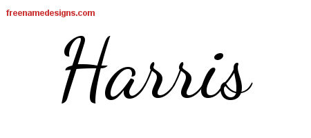 Lively Script Name Tattoo Designs Harris Free Download
