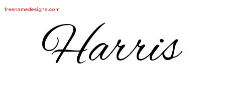 Cursive Name Tattoo Designs Harris Free Graphic