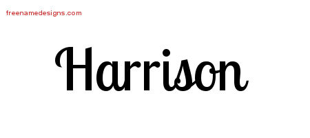 Handwritten Name Tattoo Designs Harrison Free Printout