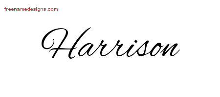 Cursive Name Tattoo Designs Harrison Free Graphic