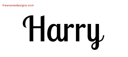 Handwritten Name Tattoo Designs Harry Free Printout