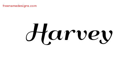 Art Deco Name Tattoo Designs Harvey Graphic Download