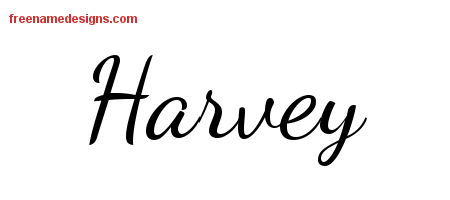 Lively Script Name Tattoo Designs Harvey Free Download