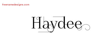 Decorated Name Tattoo Designs Haydee Free