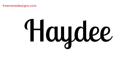 Handwritten Name Tattoo Designs Haydee Free Download