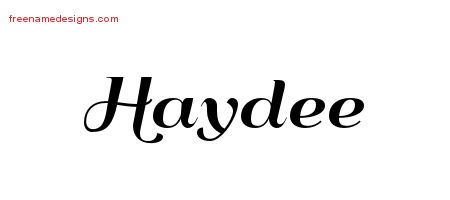Art Deco Name Tattoo Designs Haydee Printable
