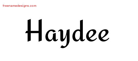 Calligraphic Stylish Name Tattoo Designs Haydee Download Free