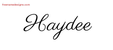 Classic Name Tattoo Designs Haydee Graphic Download