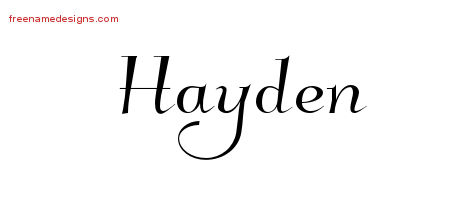Elegant Name Tattoo Designs Hayden Download Free
