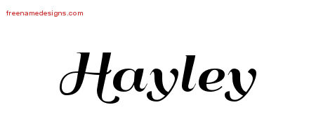 Art Deco Name Tattoo Designs Hayley Printable