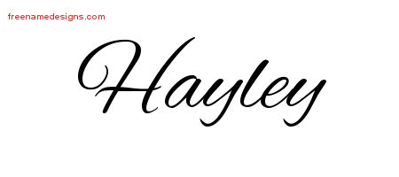 Cursive Name Tattoo Designs Hayley Download Free