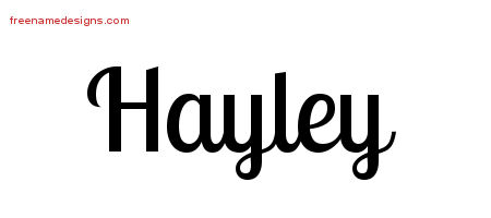 Handwritten Name Tattoo Designs Hayley Free Download