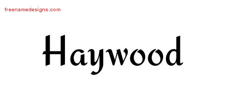Calligraphic Stylish Name Tattoo Designs Haywood Free Graphic