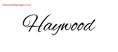 Cursive Name Tattoo Designs Haywood Free Graphic