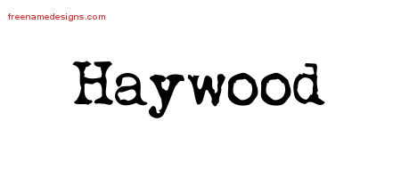 Vintage Writer Name Tattoo Designs Haywood Free