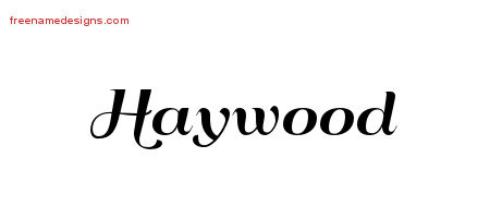 Art Deco Name Tattoo Designs Haywood Graphic Download
