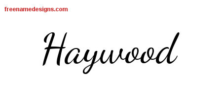 Lively Script Name Tattoo Designs Haywood Free Download