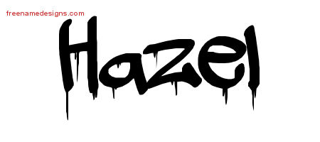 Graffiti Name Tattoo Designs Hazel Free Lettering