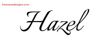 Calligraphic Name Tattoo Designs Hazel Download Free
