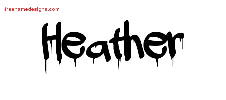 Graffiti Name Tattoo Designs Heather Free Lettering