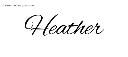 Cursive Name Tattoo Designs Heather Download Free