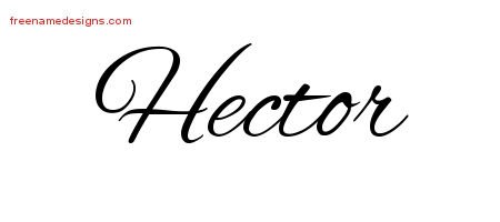 Cursive Name Tattoo Designs Hector Free Graphic