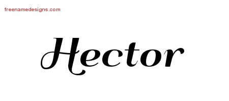 Art Deco Name Tattoo Designs Hector Graphic Download