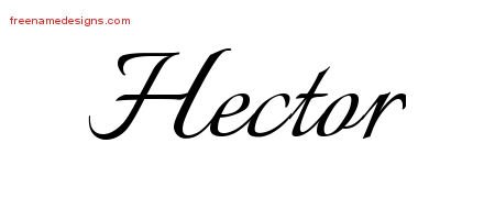 Calligraphic Name Tattoo Designs Hector Free Graphic
