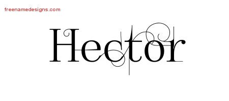 Decorated Name Tattoo Designs Hector Free Lettering