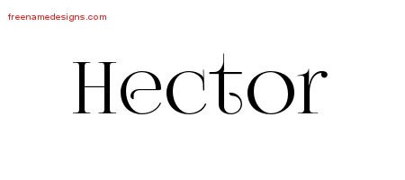 Vintage Name Tattoo Designs Hector Free Printout
