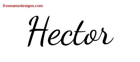 Lively Script Name Tattoo Designs Hector Free Download