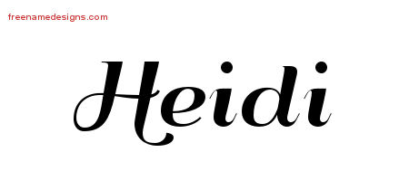 Art Deco Name Tattoo Designs Heidi Printable