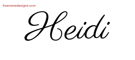 Classic Name Tattoo Designs Heidi Graphic Download