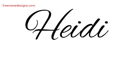 Cursive Name Tattoo Designs Heidi Download Free