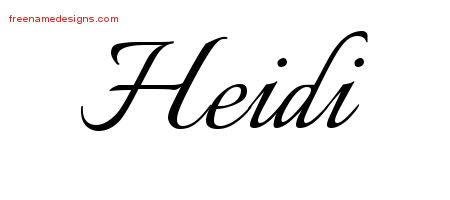 Calligraphic Name Tattoo Designs Heidi Download Free