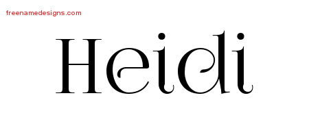 Vintage Name Tattoo Designs Heidi Free Download