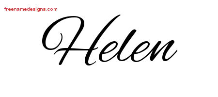 Cursive Name Tattoo Designs Helen Download Free