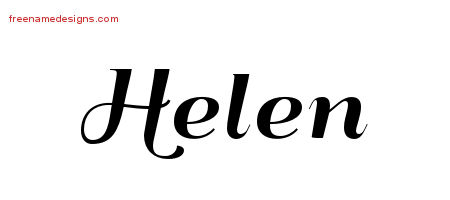 Art Deco Name Tattoo Designs Helen Printable