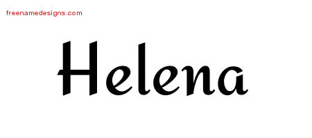 Calligraphic Stylish Name Tattoo Designs Helena Download Free