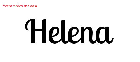 Handwritten Name Tattoo Designs Helena Free Download