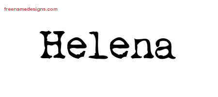 Vintage Writer Name Tattoo Designs Helena Free Lettering