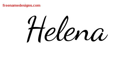 Lively Script Name Tattoo Designs Helena Free Printout