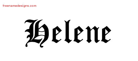Blackletter Name Tattoo Designs Helene Graphic Download