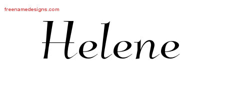 Elegant Name Tattoo Designs Helene Free Graphic