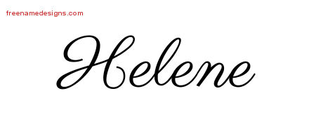 Classic Name Tattoo Designs Helene Graphic Download