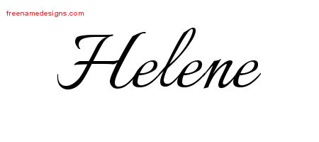 Calligraphic Name Tattoo Designs Helene Download Free