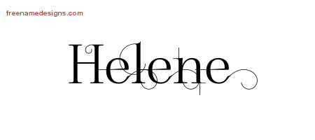 Decorated Name Tattoo Designs Helene Free